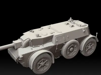 Battle Bus APC Tank Destroyer 3D print model