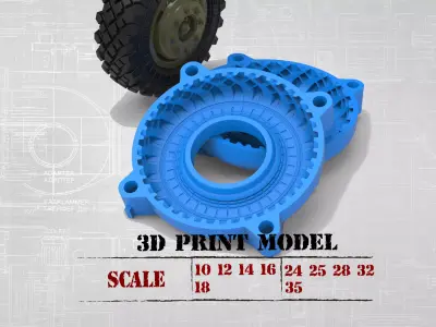 STL printable Mold RC Truck tire Rims and Tire files 3D print model