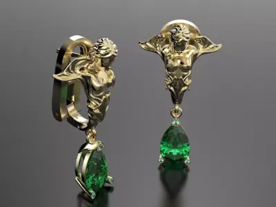 Magerit Earrings  3D print model