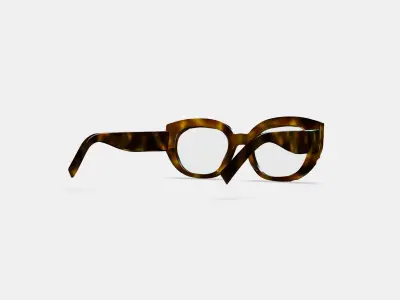 Maxine Eyeglasses in Cognac Tortoise 3D model