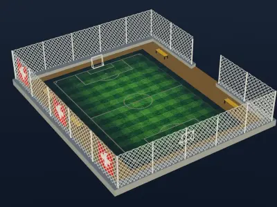Soccer Stadium - Switzerland Low-poly 3D model