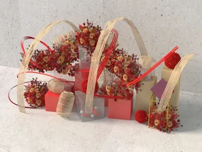 Floristry Fine art display 3D model