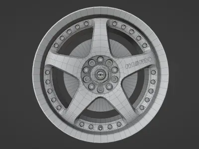 Rays Nismo LMGT3 - 2 Piece Wheels - Game Ready Low-poly 3D model