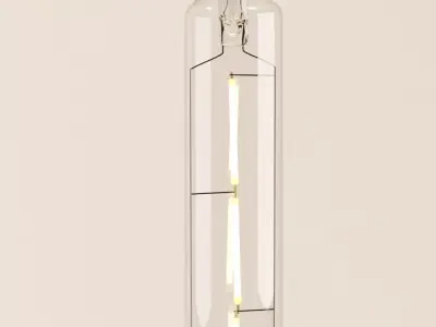 Decorative Edison Tube Bulb 185mm LED E24 3D model