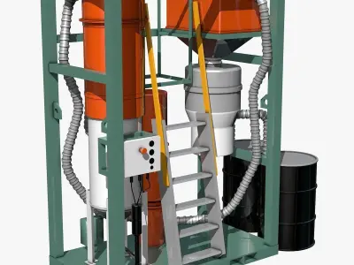 Sponge Blasting Industrial Equipment 3D model