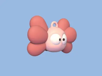 Axolotl Keychain 3D print model