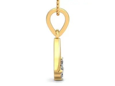 Solitaire Women Pendant 3dm STL OBJ FBX Renders Details 3D print model 30