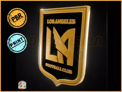 Los Angeles FC logo - Cinematic - 3D print 3D model