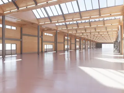 Industrial Warehouse Interior 18 Low-poly 3D model