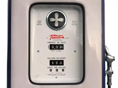 Vintage FIREBIRD Gas Pump 1948 3D model