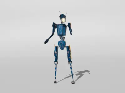 Robot Low-poly 3D model shop