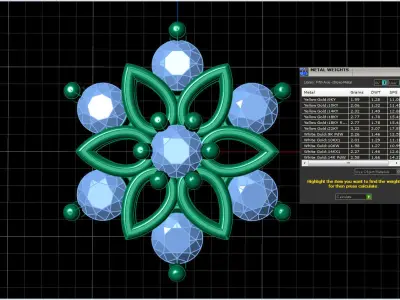 Snowflake Pendant and Earings 3D print model