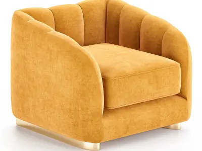 STEPPE ARMCHAIR Low-poly 3D model