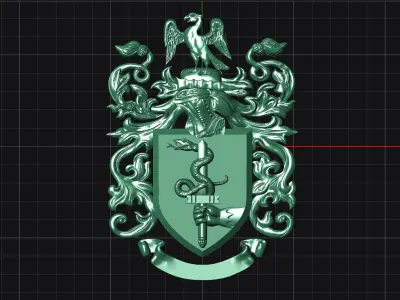 Coats of arms-family crest 3D print model