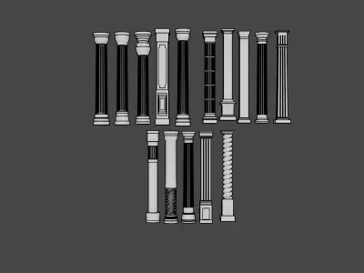 column asset Free low-poly 3D model