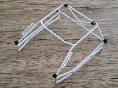 10th scale RC Drift bodyshell roll cage 3D print model