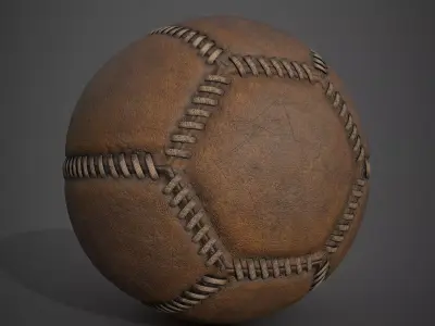 Chinese style football Low-poly 3D model