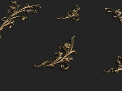 Classic decor ornament v-02 3D model 3D model