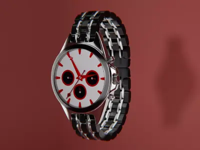 Customizable 3D Wristwatch Model for  Product Visualization 3D model