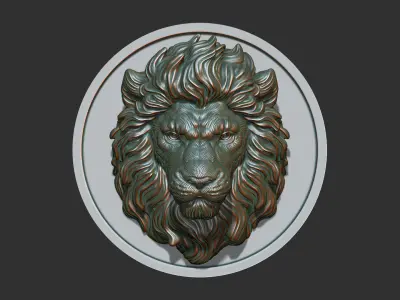Lion gloomy 3D print model