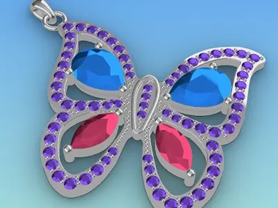 Butterfly pendant  3D print model