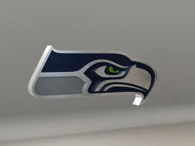 NFL Seatle Seahawks Logo 3D model