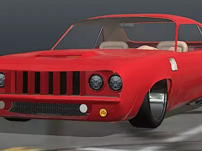 1971 Plymouth HEMI Cuda - High Poly 3D model