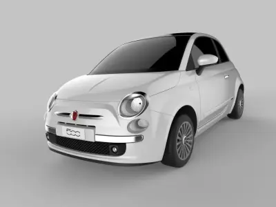 Fiat 500 2007  Autodesk Alias 3D model