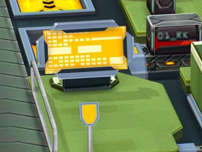 isometrical WareHouse platform upgrade Low-poly 3D model