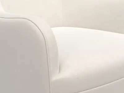 Delfino Chair Muslin Swivel Chair 3D model