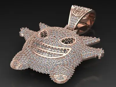 Sticker necklace 3D print model