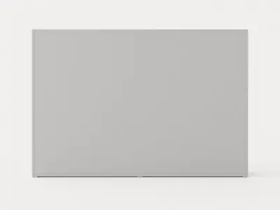 Compact Bed Cabinet 120x200 Horizontally White Low-poly 3D model