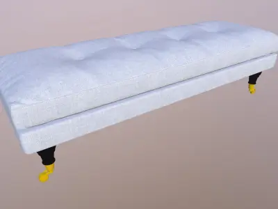 Bench Couch Low-poly 3D model