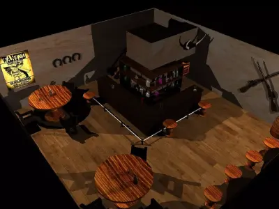 Saloon Cowboys  Free 3D print model