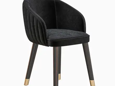 chair velvet dining 3D model