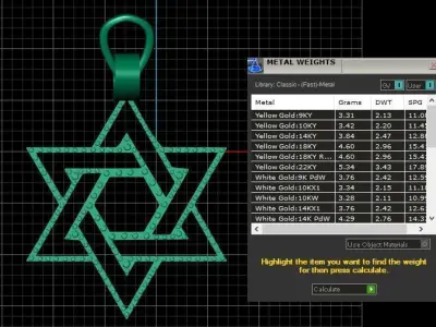 STAR OF DEVIT PENDANT 3D PRINTABLE MODEL  3D print model