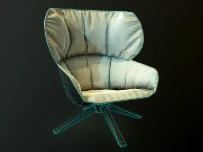 Chair a swivel Low-poly 3D model