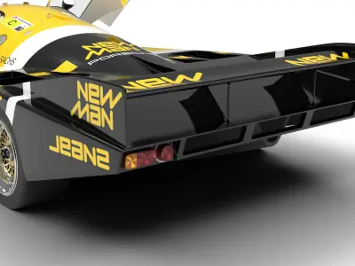 Porsche 956 Group C 1982 NewMan Joest Racing HQ 3d model  3D model