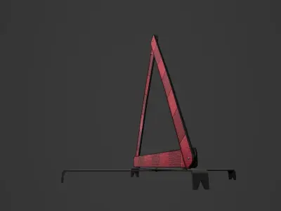 Warning Triangle Low-poly 3D model
