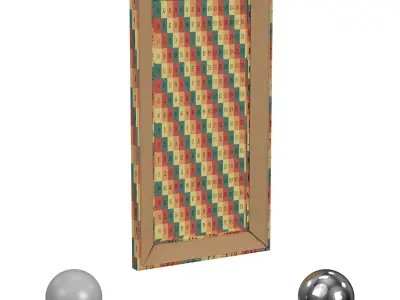 Head West Metro Beaded Wall Mirror 3D model