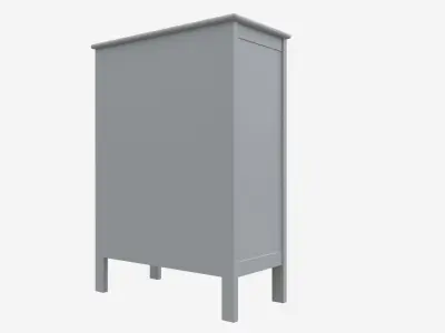Dresser bathroom cabinet with two doors 3D model