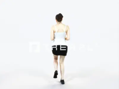Dream 02B Running Jogging Sports Woman Low-poly 3D model