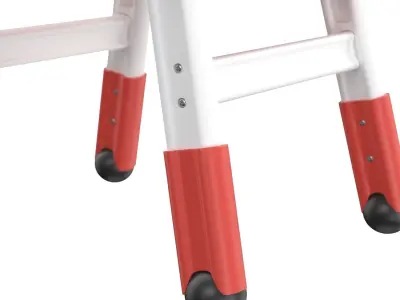 Kids Adjustable Seat Height Chair Red 3D model