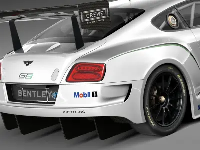 Bentley Continental GT3 2014 Race Car 3D model