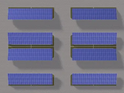 Solar carport layout 3D model