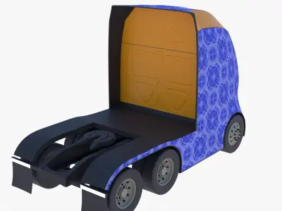 Future semitruck VIII PBR 3D model