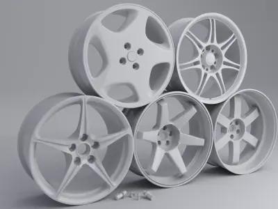 3D rim models for cars 3D model