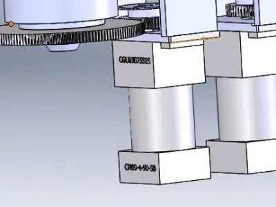 Double geardrive machine platform 3D model
