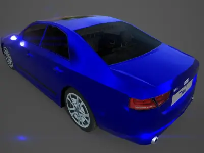 Audi A8 Low-poly 3D model