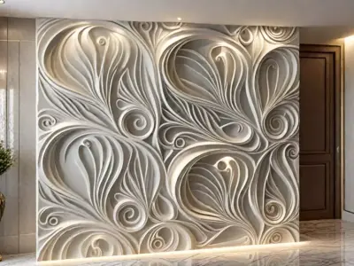 decor set wall panel wall relief mural CNC 59 3D model